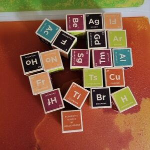 Uncle Goose Wooden Science Colorful Elemental Building Blocks Made In Usa